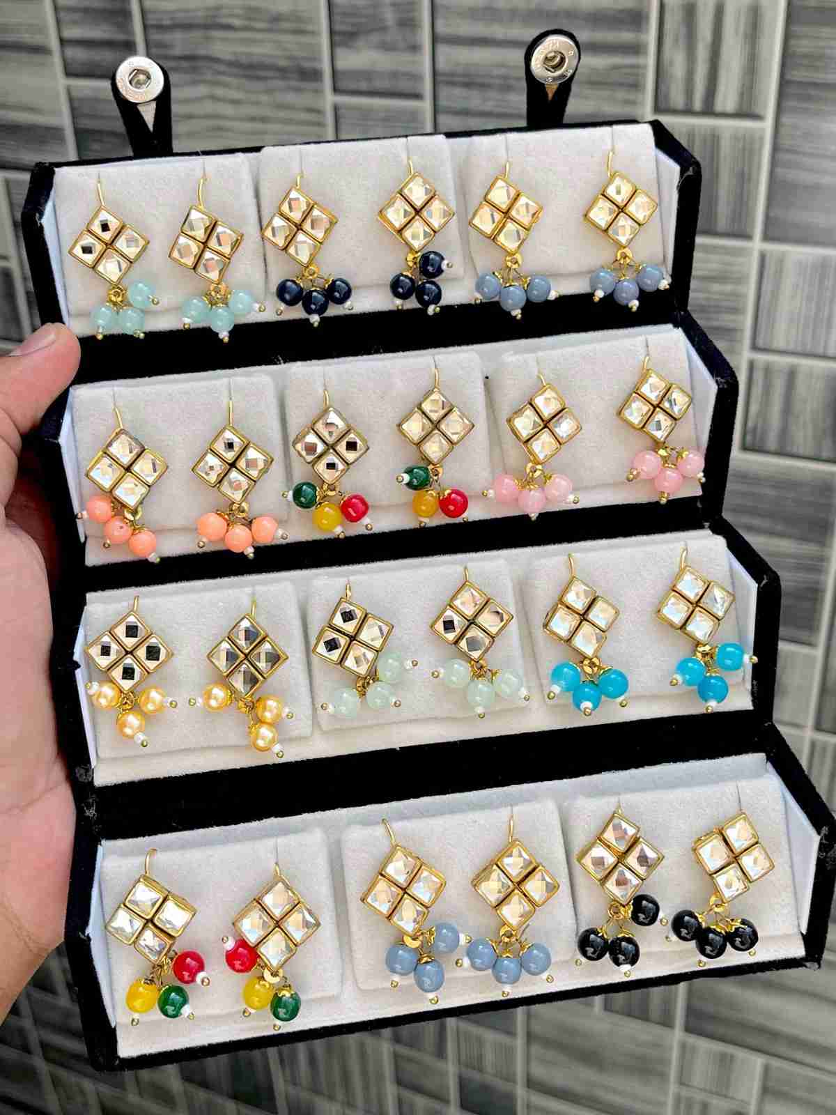 Beautiful Premium Quality 12 Pairs Grapes Earrings Pack... Box K Sath ayga....